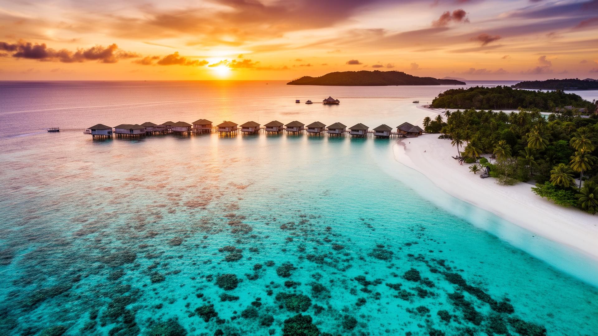 Pemandangan udara Semporna Sabah